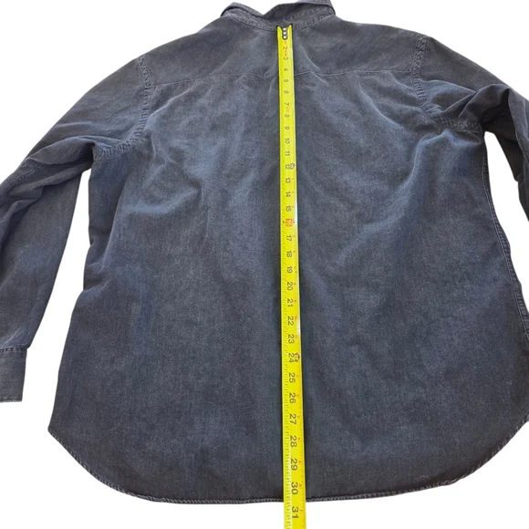 Polo Ralph Lauren Men's XXL Western Shirt Washed Black 100% Cotton Snap Front - Picture 10 of 16